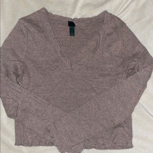 Long sleeve crop top